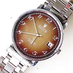 vintage rogen incabloc men's automatic watch, 33mm case,